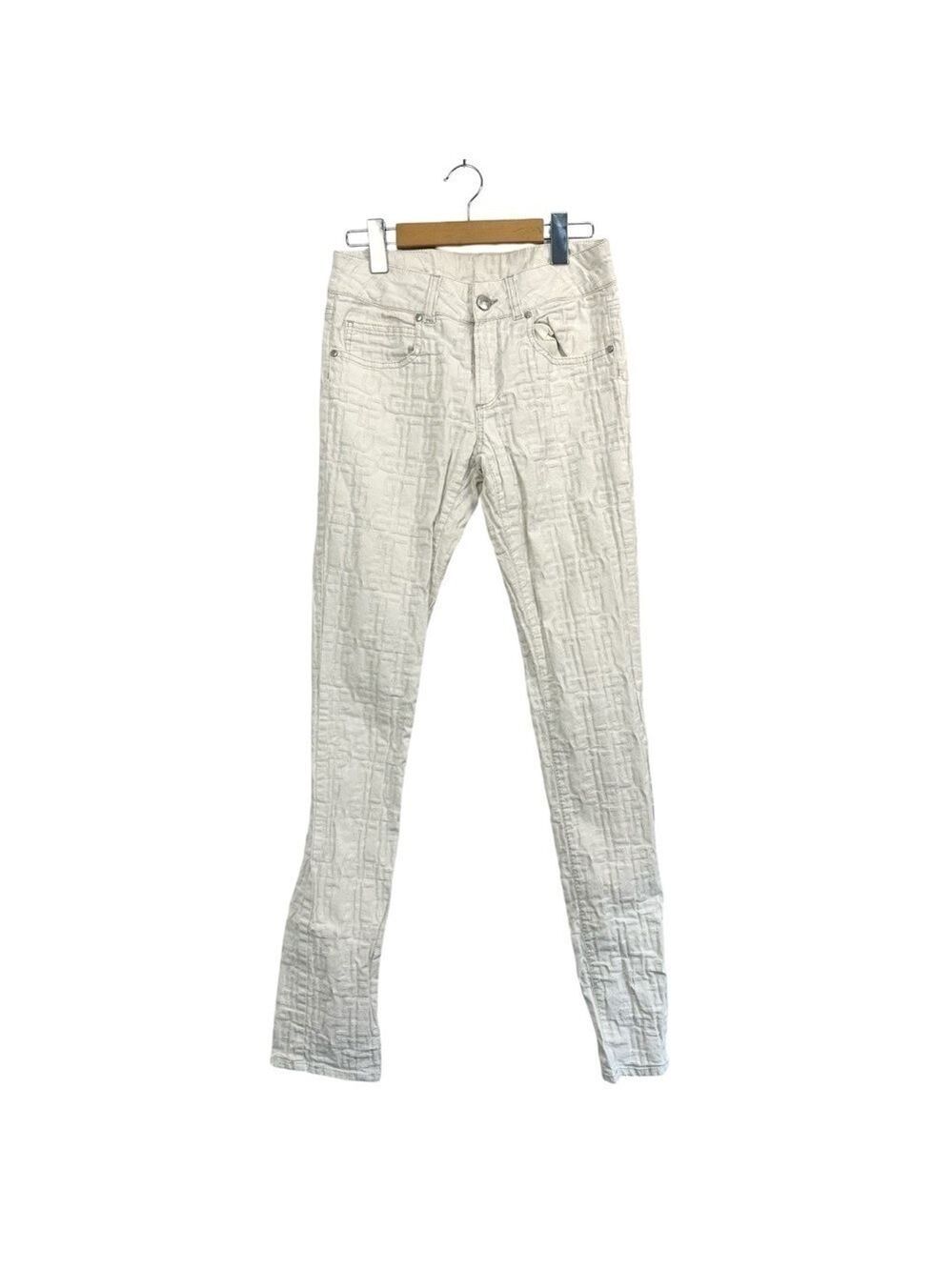 Gianfranco Ferré White Monogram Skinny Jeans Sz 26